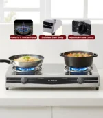 EGS DB 8PB (8 Power Brass Double Burner Gas Stove) - Image 3