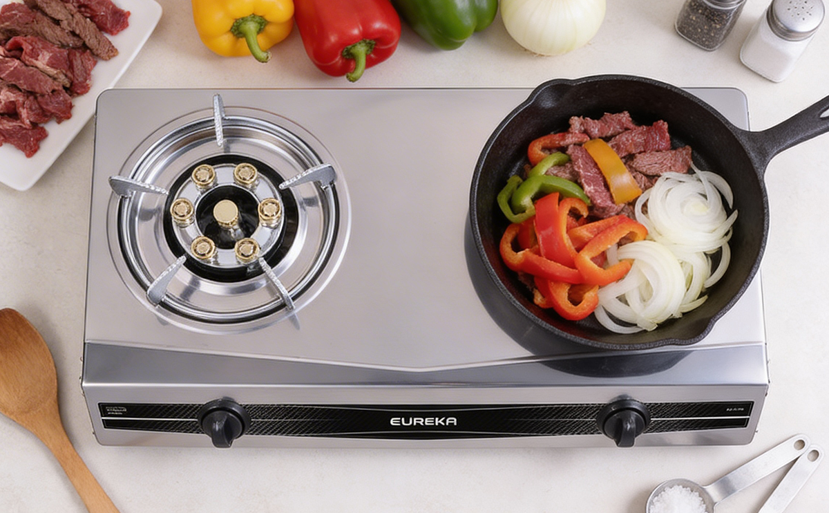 EGS DB 8PB (8 Power Brass Double Burner Gas Stove)