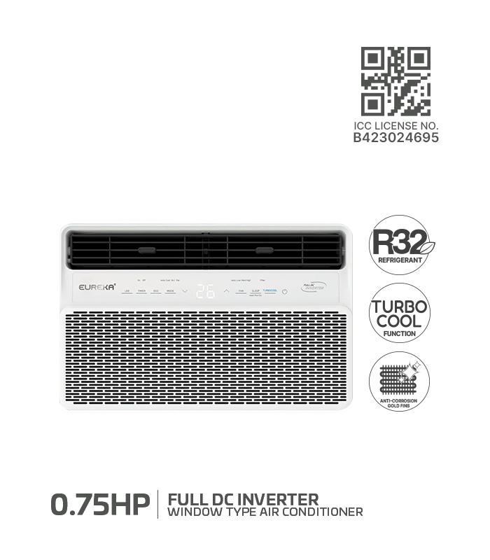 EIWA 0.75HP DC Inverter Window Type Air Conditioner